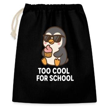 Motif pingouin pour lutter contre le stress scolaire - Sac cadeau 40 x 50 cm - noir - Devant