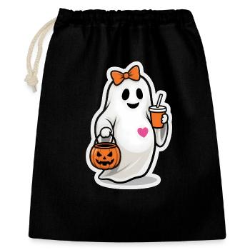 Halloween Enceinte Fantôme Drôle Fête - Sac cadeau 40 x 50 cm - noir - Devant