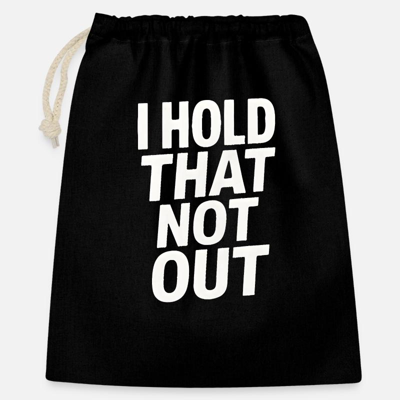 Denglisch Lustig I Hold That Not Out - Geschenkbeutel aus Baumwolle (40 x 50 cm) - Schwarz