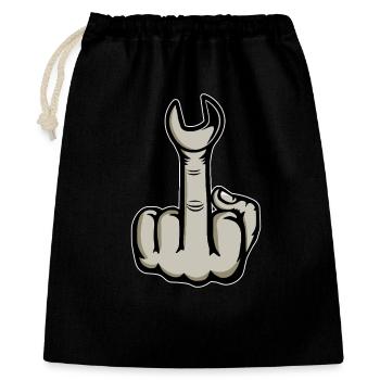 Clé à doigts Stinger du majeur - Sac cadeau 40 x 50 cm - noir - Devant