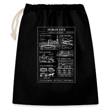 Plan directeur de la Skyline de Dublin - Sac cadeau 40 x 50 cm - noir - Devant