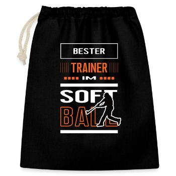 Best Softball Coach Softball Trainer Training - Gift Bag 40 x 50 cm - black - Front