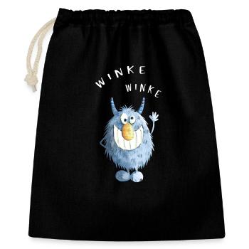 Blue shaggy wakes monster - Gift Bag 40 x 50 cm - black - Front