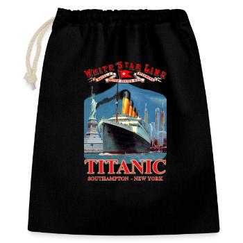 TITANIC NY Kreation Louis RUNEMBERG © Adagp - Geschenkbeutel aus Baumwolle (40 x 50 cm) - Schwarz - Vorne