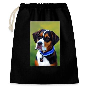 Hunde Bild - Geschenkbeutel aus Baumwolle (40 x 50 cm) - Schwarz - Vorne