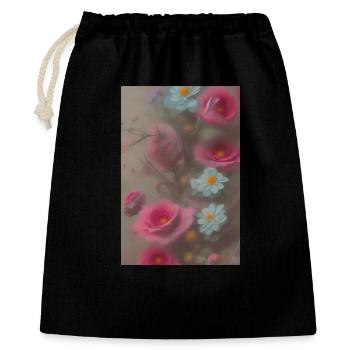 Flower Art - Gift Bag 40 x 50 cm - black - Front