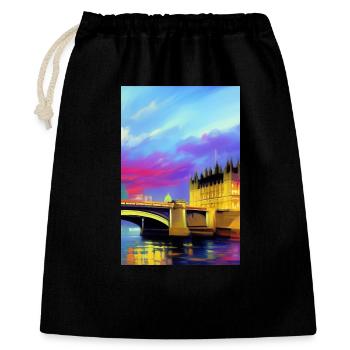 Brücken in London - Geschenkbeutel aus Baumwolle (40 x 50 cm) - Schwarz - Vorne