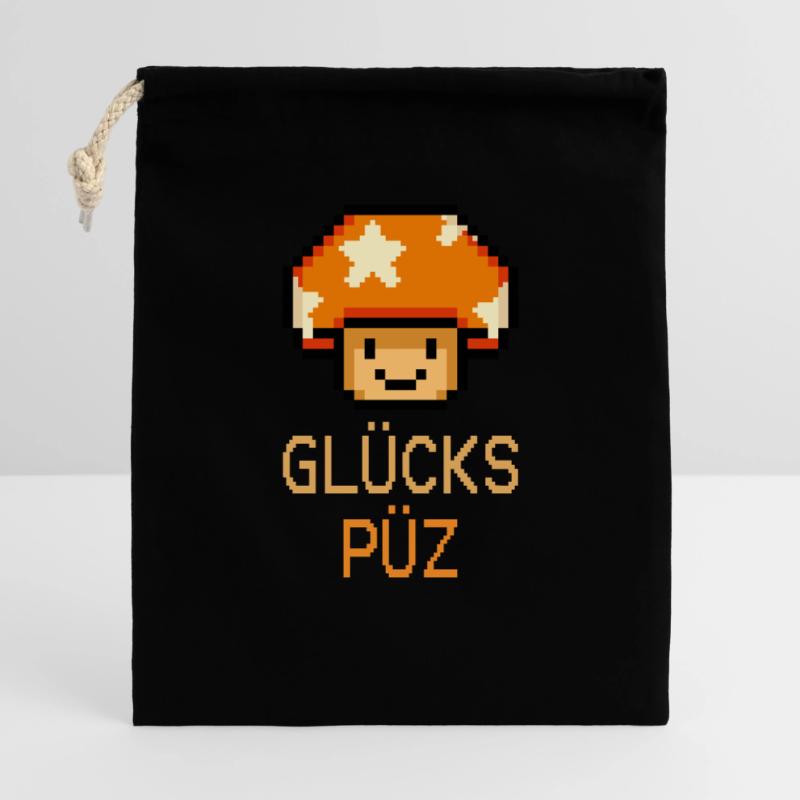 Glückspüz - Lucky Guy, Dialect, Pixel Gift Bag 40 x 50 cm