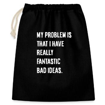My problem - Gift Bag 40 x 50 cm - black - Front