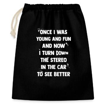 Turn down the stereo - Gift Bag 40 x 50 cm - black - Front