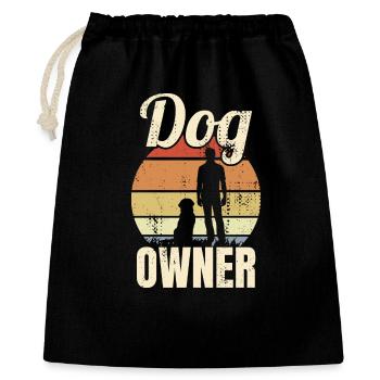 Dog owner - Gift Bag 40 x 50 cm - black - Front