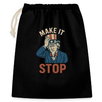 Make It stop political - Gift Bag 40 x 50 cm - black - Front
