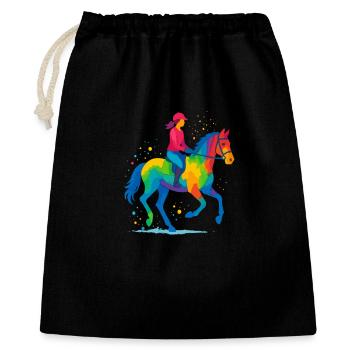 Équitation Coloré - Sac cadeau 40 x 50 cm - noir - Devant