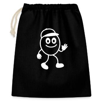 Ribbo - Figurine allumette amusante pour la bonne humeur - Sac cadeau 40 x 50 cm - noir - Devant