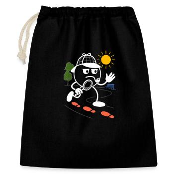 Ribbo as a detective in search of clues - Gift Bag 40 x 50 cm - black - Front