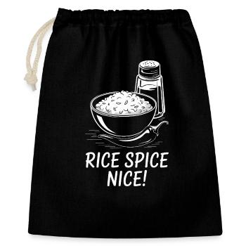 Riz frit Épices Riz chaud agréable - Sac cadeau 40 x 50 cm - noir - Devant