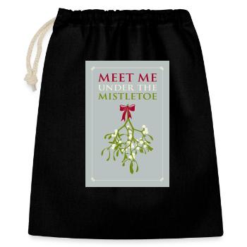 Meet Me Under the Mistletoe - Romance Christmas - Gift Bag 40 x 50 cm - black - Front