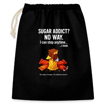 Sweat Addict Nulle Façon Drôle Maillot d’Auto-Développement - Sac cadeau 40 x 50 cm - noir - Devant