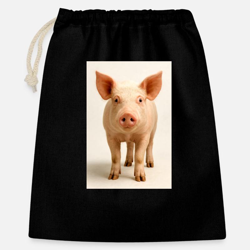 Pastel pig pig - Gift Bag 40 x 50 cm - black