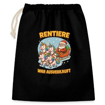 Reindeer was sold out Unicorn Christmas - Gift Bag 40 x 50 cm - black - Front