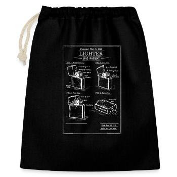 Vintage Lighter Patent Blueprint - Gift Bag 40 x 50 cm - black - Front