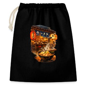Ramen is Life - Geschenkbeutel aus Baumwolle (40 x 50 cm) - Schwarz - Vorne