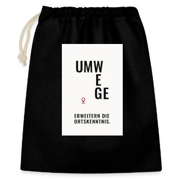 Detours expand local knowledge - Gift Bag 40 x 50 cm - black - Front