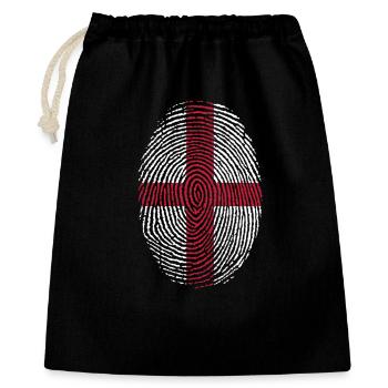 Empreinte digitale du drapeau anglais - Sac cadeau 40 x 50 cm - noir - Devant