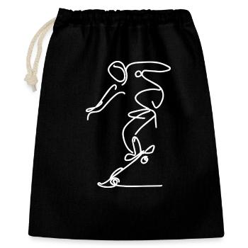 Dessin de skateur - Sac cadeau 40 x 50 cm - noir - Devant