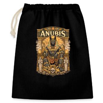 Thron von Anubis - Geschenkbeutel aus Baumwolle (40 x 50 cm) - Schwarz - Vorne