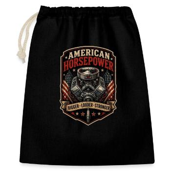 V8 Engine US-Car Horsepower America Classic Car - Gift Bag 40 x 50 cm - black - Front
