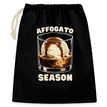 Affogato Saison - Geschenkbeutel aus Baumwolle (40 x 50 cm) - Schwarz - Vorne