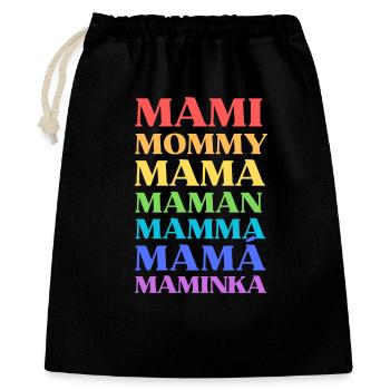Mami Mommy Mama Maman Mamma Mamá Maminka - Gift Bag 40 x 50 cm - black - Front