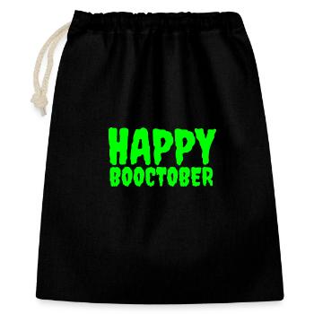 Kürbis Halloween Wahnsinn - Geschenkbeutel aus Baumwolle (40 x 50 cm) - Schwarz - Vorne