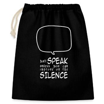 Don't Speak (dark) - Gift Bag 40 x 50 cm - black - Front