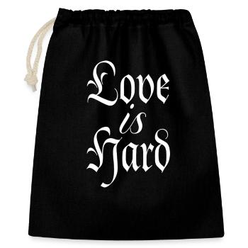 Love Is Hard Aesthetic Text - Sac cadeau 40 x 50 cm - noir - Devant