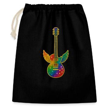 Galaxy Guitar with Angel Wings - Gift Bag 40 x 50 cm - black - Front