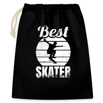 Bester Skater - Geschenkbeutel aus Baumwolle (40 x 50 cm) - Schwarz - Vorne