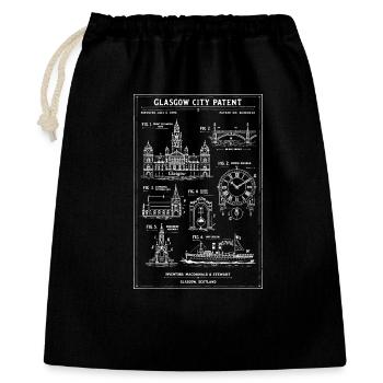 Plan directeur de la ligne de cite de Glasgow - Sac cadeau 40 x 50 cm - noir - Devant