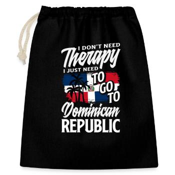 Drapeau de la République dominicaine Dom Rep Pride - Sac cadeau 40 x 50 cm - noir - Devant