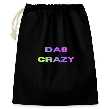Das Crazy - Geschenkbeutel aus Baumwolle (40 x 50 cm) - Schwarz - Vorne