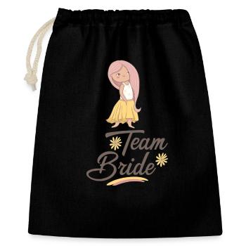 Team Bride - Gift Bag 40 x 50 cm - black - Front