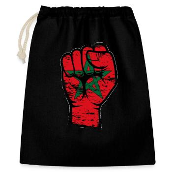 Drapeau du Maroc Poing Main Utilisé Symbole - Sac cadeau 40 x 50 cm - noir - Devant