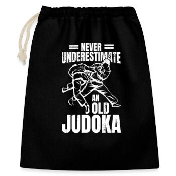 Ne sous-estimez jamais un vieux judoka - Sac cadeau 40 x 50 cm - noir - Devant