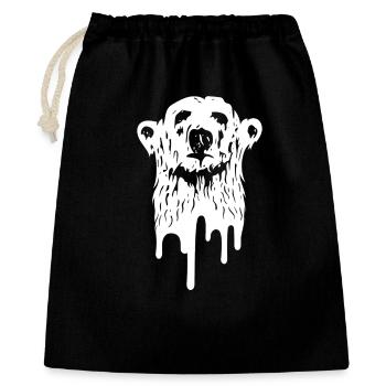 The polar bear melts - Gift Bag 40 x 50 cm - black - Front