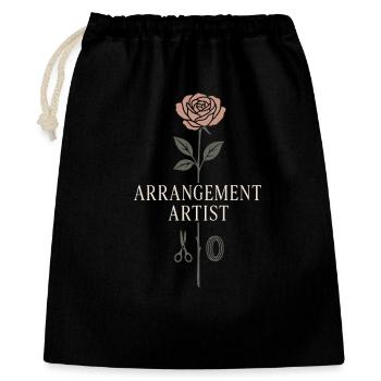 Funeral, Florist, Commemorative Arrangement, Sympathy - Gift Bag 40 x 50 cm - black - Front