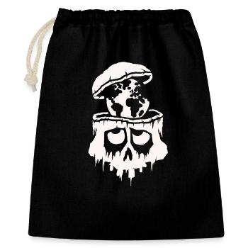 Skull thinks about the survival of the earth - Gift Bag 40 x 50 cm - black - Front