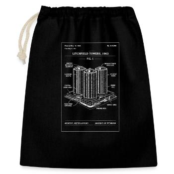 Litchfield Towers Blueprint Skyline - Gift Bag 40 x 50 cm - black - Front