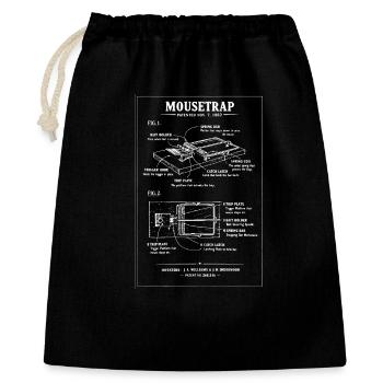 Mousetrap Blueprint Diagram - Gift Bag 40 x 50 cm - black - Front