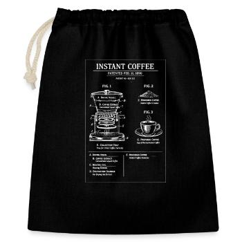 Illustration du plan de café instantané - Sac cadeau 40 x 50 cm - noir - Devant